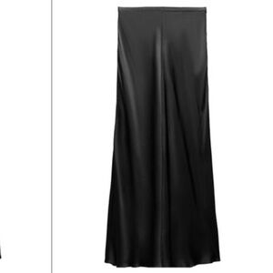 SATIN EFFECT MIDI SKIRT ZW COLLECTION